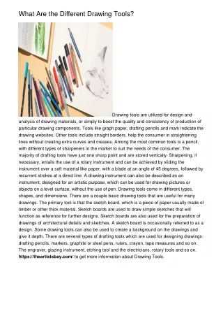 what are the different drawing tools