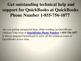 Quickbooks  Phone Number