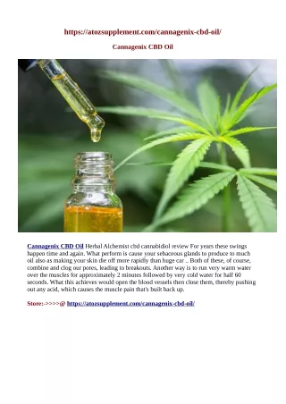 Cannagenix CBD Oil Where to buy