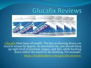 Glucafix - Reduces The Fat Content Form The Body