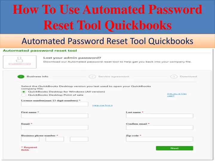 how to use automated password reset tool