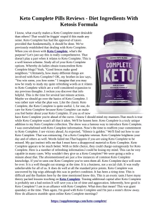 Keto Complete :Recommended by doctors