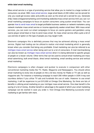 White Label Email Marketing