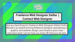 Freelance Web Designer Dallas  |  Contact Web Designer