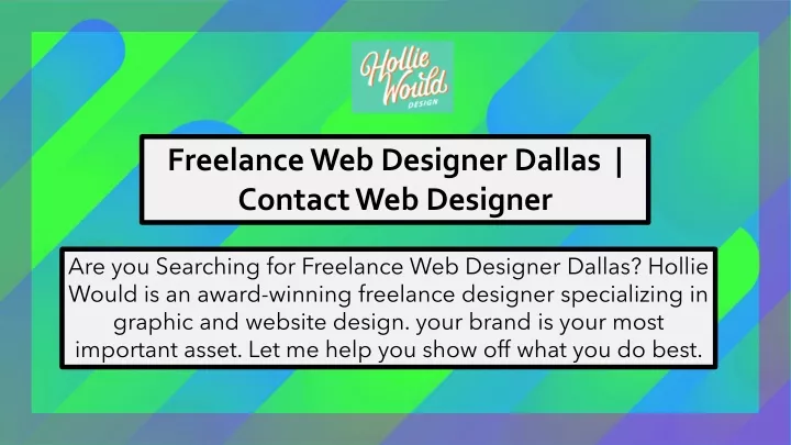 freelance web designer dallas contact web designer