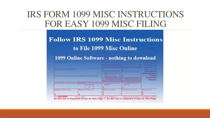irs form 1099 misc instructions for easy 1099 misc filing