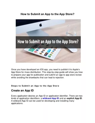 How to Submit an App to the App Store?