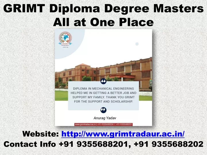 grimt diploma degree masters all at one place