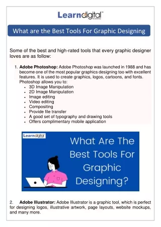 what are the best tools for graphic designing