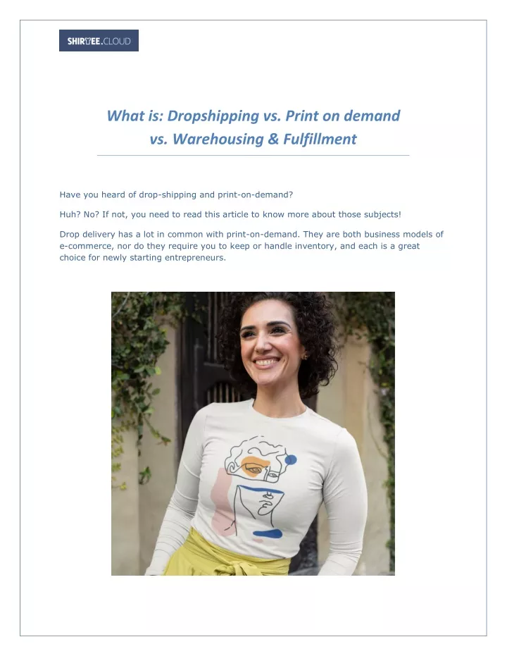 what is dropshipping vs print on demand
