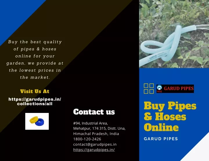 buy the best quality of pipes hoses online
