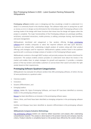 best prototyping software in 2020 latest quadrant