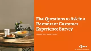 Five Questions To Ask in a Restaurant Customer Experience Survey