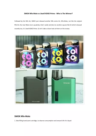 smok nfix mate vs uwell koko prime