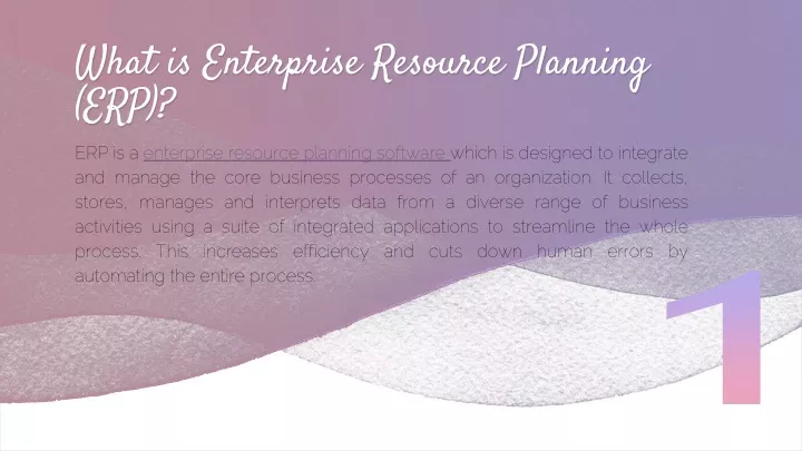 what is enterprise resource planning erp