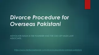 Guide the People on the Procedure of Divorce for overseas Pakistani