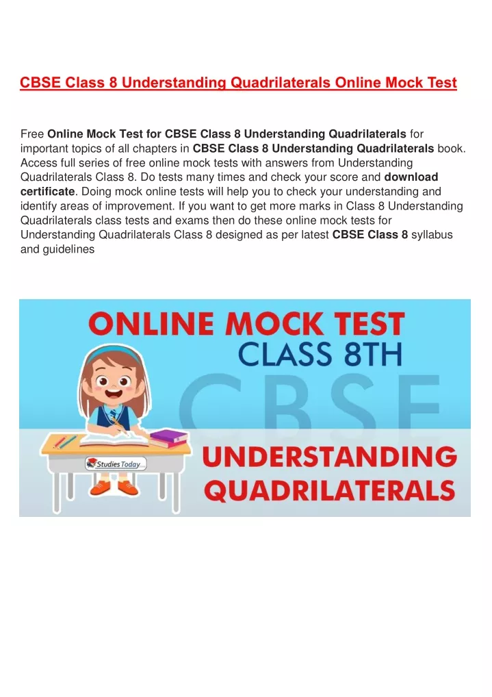 cbse class 8 understanding quadrilaterals online