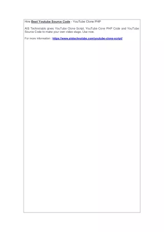 hire best youtube source code youtube clone