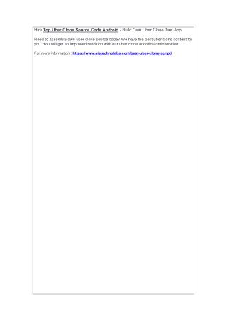 hire top uber clone source code android build