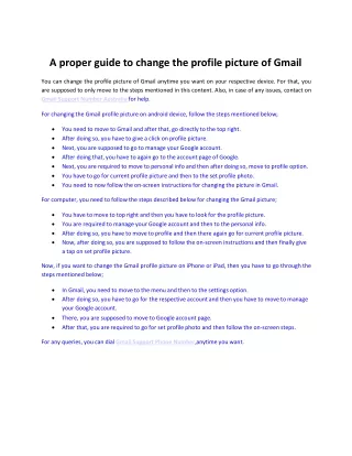 A proper guide to change the profile picture of Gmail