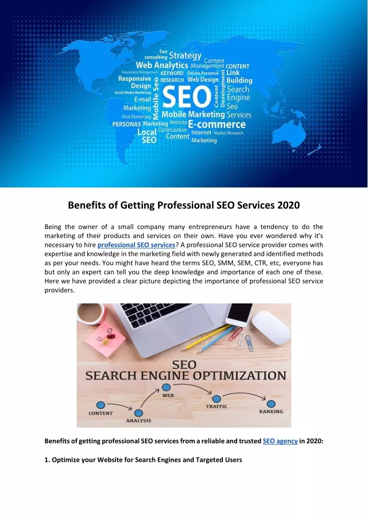benefits of getting professional seo services 2020