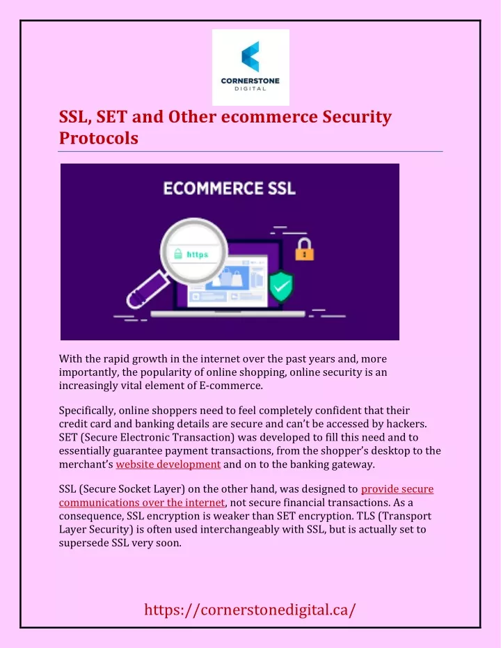 ssl set and other ecommerce security protocols