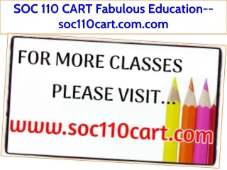 SOC 110 CART Fabulous Education--soc110cart.com.com