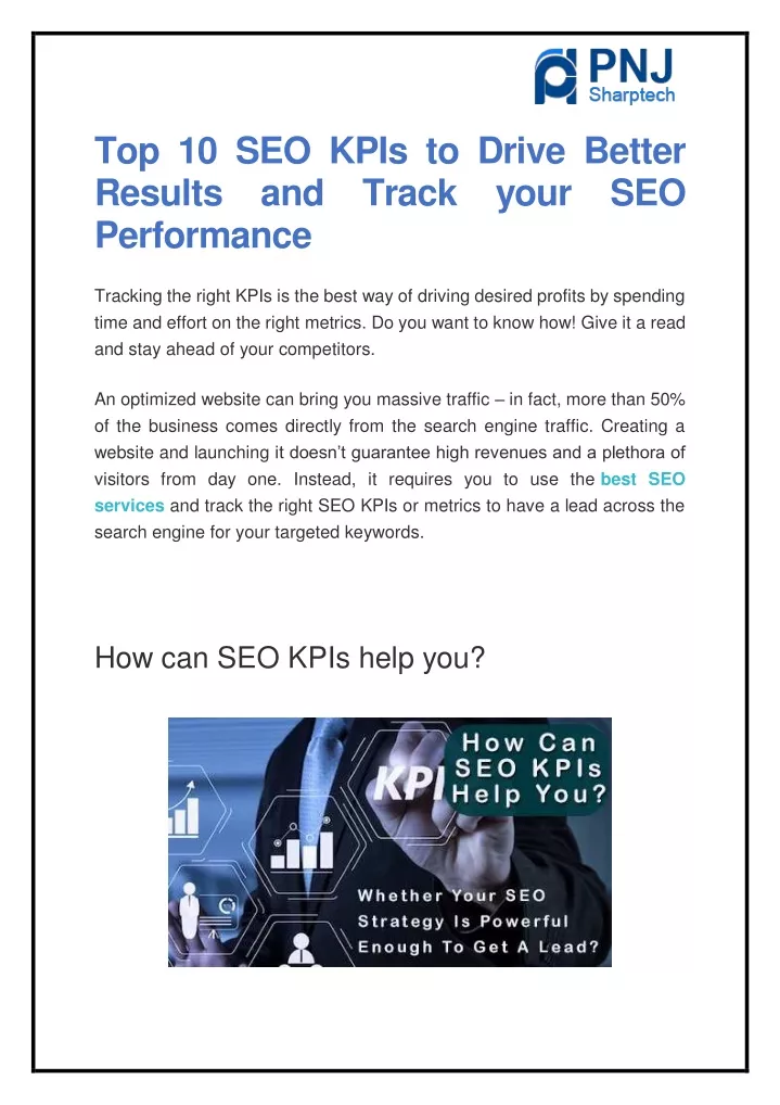 top 10 seo kpis to drive better results and track