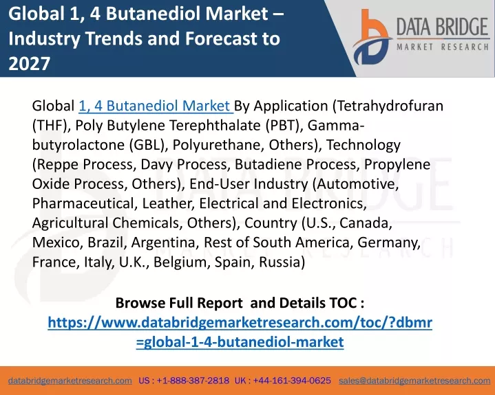 global 1 4 butanediol market industry trends