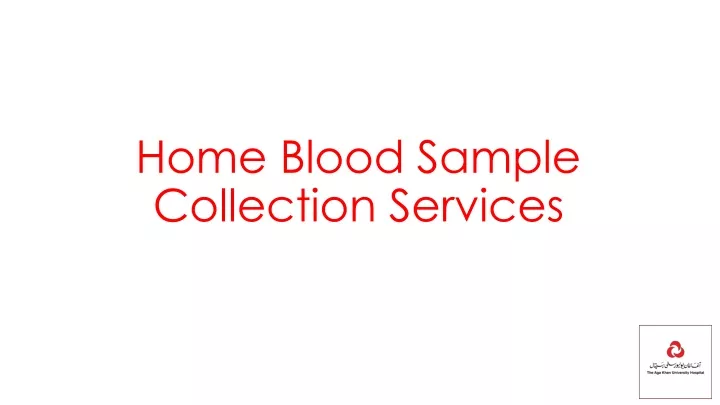 home blood sample collection services
