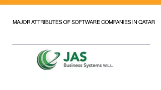 Major attributes of Software Companies in Qatar