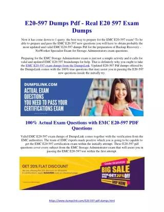 E20-597 PDF Dumps | Recently Updated Questions