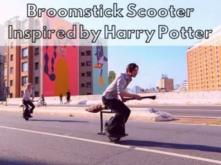 Broomstick scooter inspired by Harry Potter
