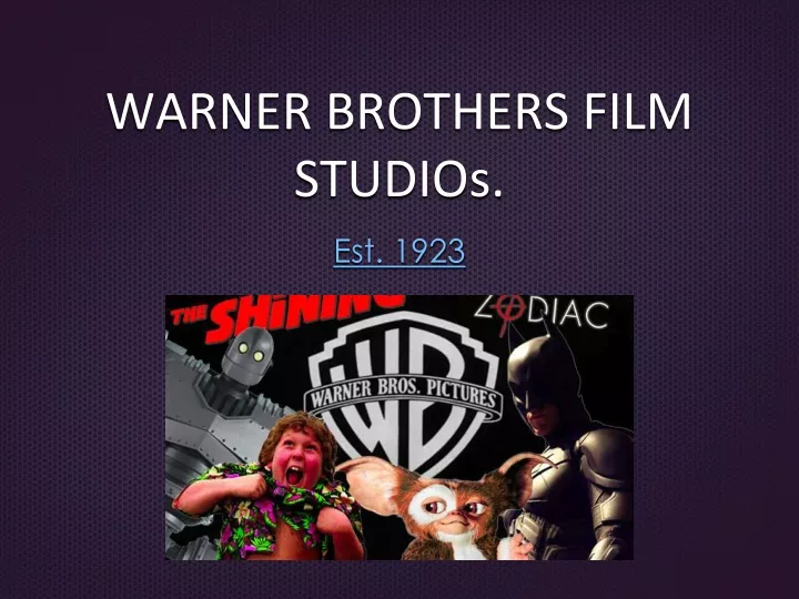warner brothers film studios