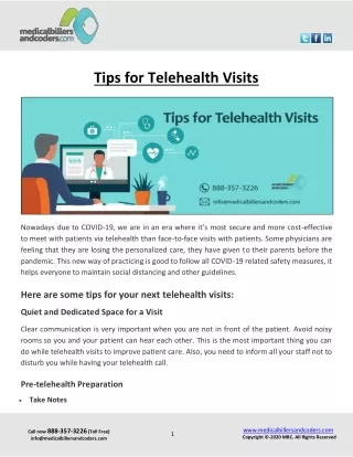 tips for telehealth visits