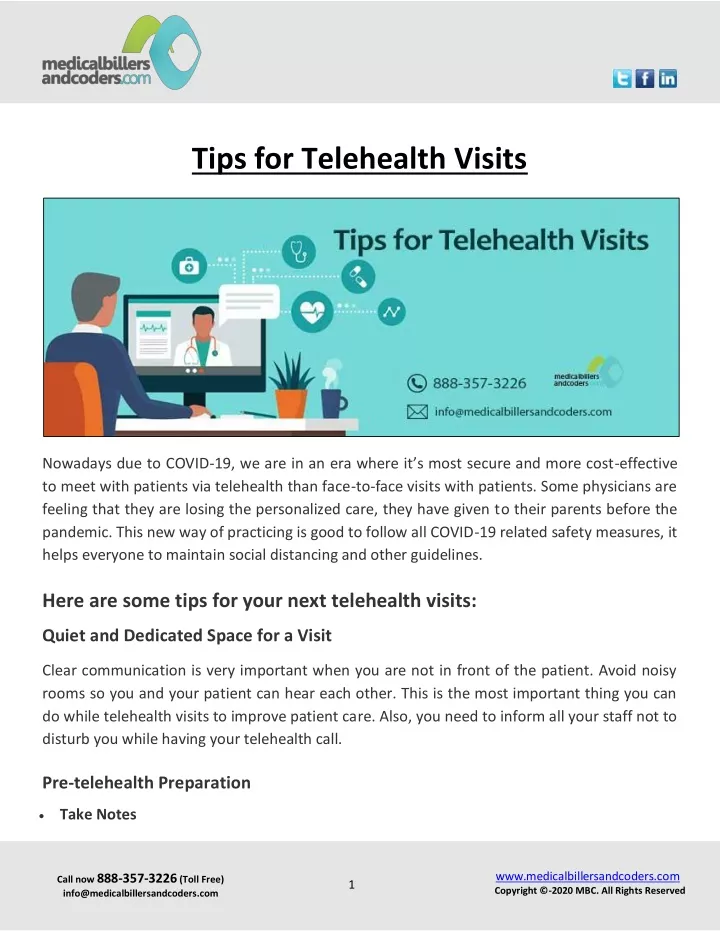 tips for telehealth visits