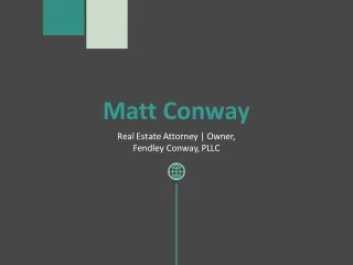 Matt Conway - Experienced Attorney in Private Practice