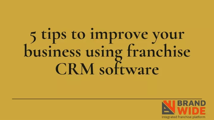 5 tips to improve your business using franchise
