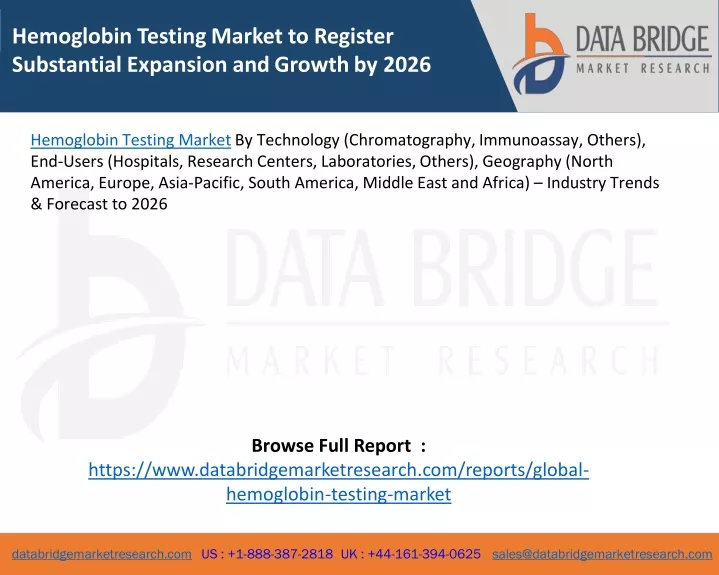 hemoglobin testing market to register substantial