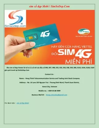 sim số đẹp Mobi | SimSoDep.Com