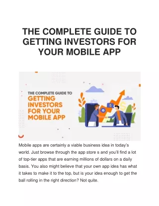 the complete guide to getting investors for your