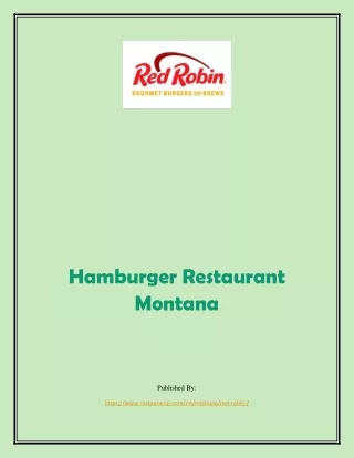 Hamburger Restaurant Montana