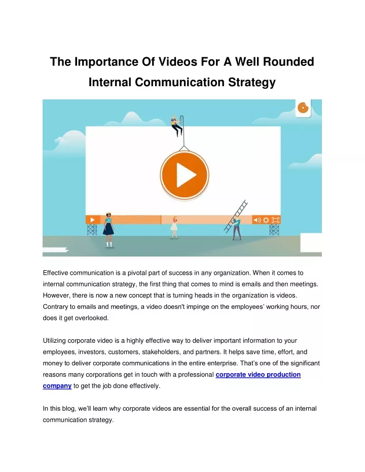 the importance of videos for a well rounded