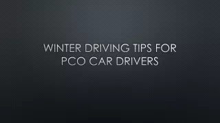 Winter driving tips