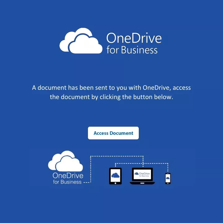 a document has been sent to you with onedrive