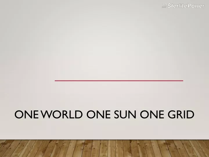 one world one sun one grid