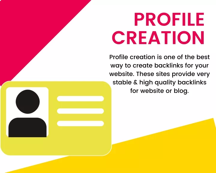 profile creation profile creation