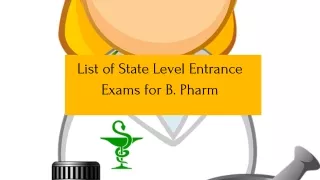 List of State Level Entrance Exams for B. Pharm
