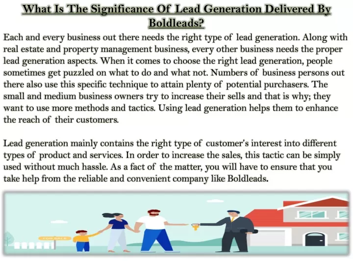 what is the significance of lead generation