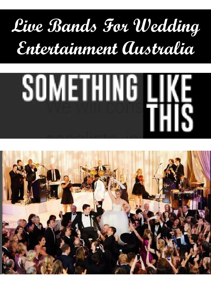 live bands for wedding entertainment australia